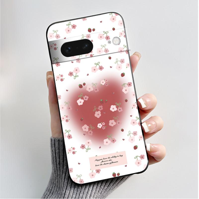 For Google Pixel 7 / Pixel 7 Pro Case Luxury Fashion Butterfly Flowers Black Soft TPU Silicone Back Cover Pixel7 7Pro Phone Case