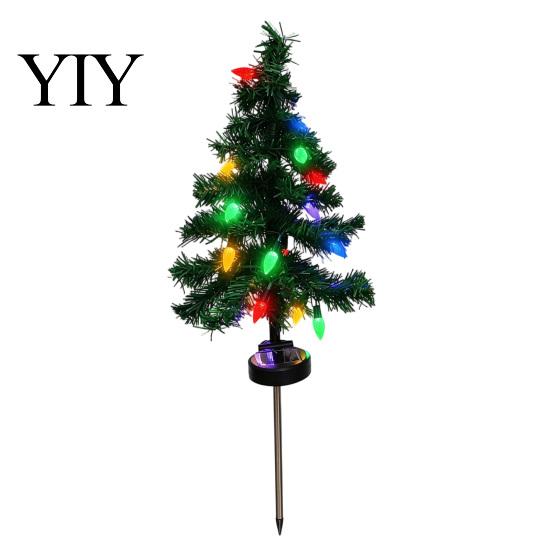 Energy Efficient Solar Yard Decor Powered Christmas Tree Lights, Outdoor Waterproof LED Artificial Tree, Winter Festive Patio Lighting 8 Modes