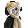 Thickened Cute Headphones Bear Hat Scarf Plush Ear Protection Lei Feng Hat Pullover Hat