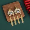 Dao Ma Dan face fringed pearl earrings design sense temperament long niche Guochao earrings women