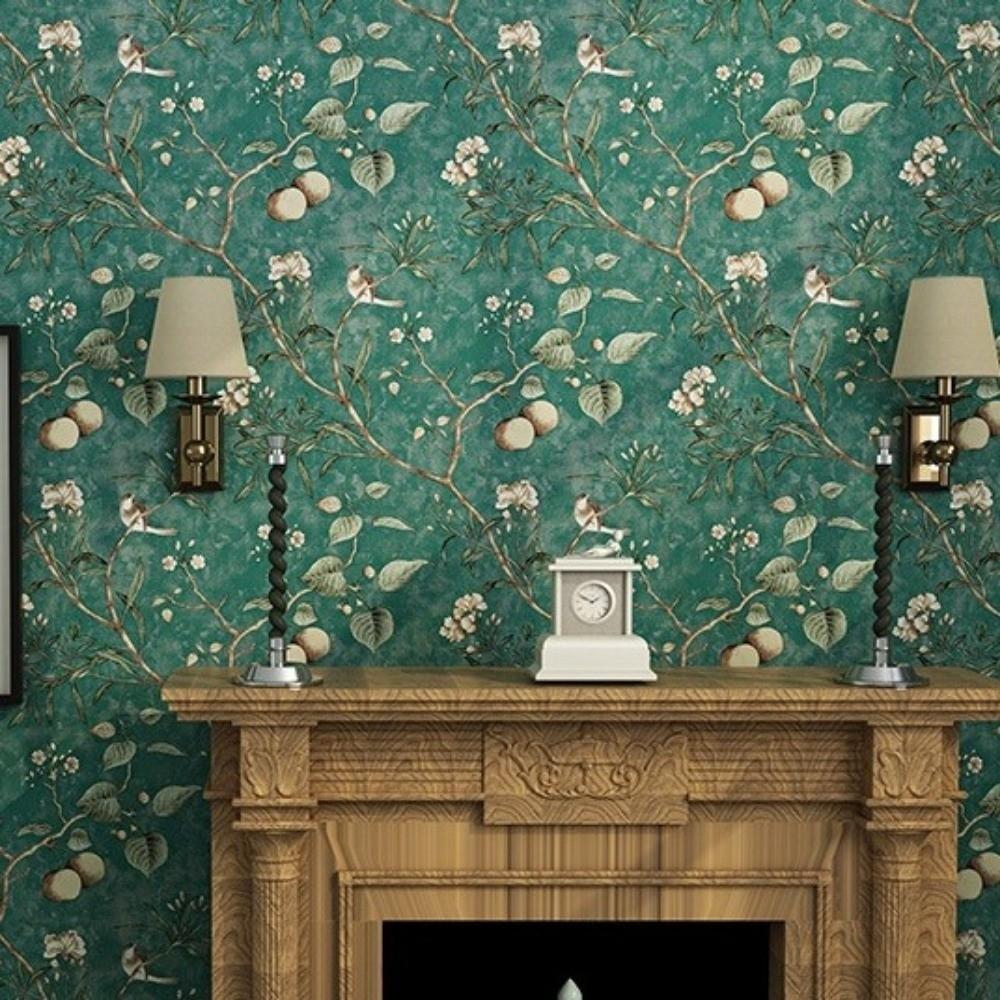 Non-woven Fabric Self Adhesive Wallpaper Aluminum Foil Bottom TV Background Wall Paper Bedroom