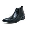 Men's Korean Style Pointed Toe High Top Leather Boots with Zipper - Autumn/Winter Collection