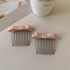 2Pcs Inserted Comb Bow Hair Comb Adornment Hair Clip Versatile Simple Anti-Skid Curl Bangs Side Top Clip Hair Accessories