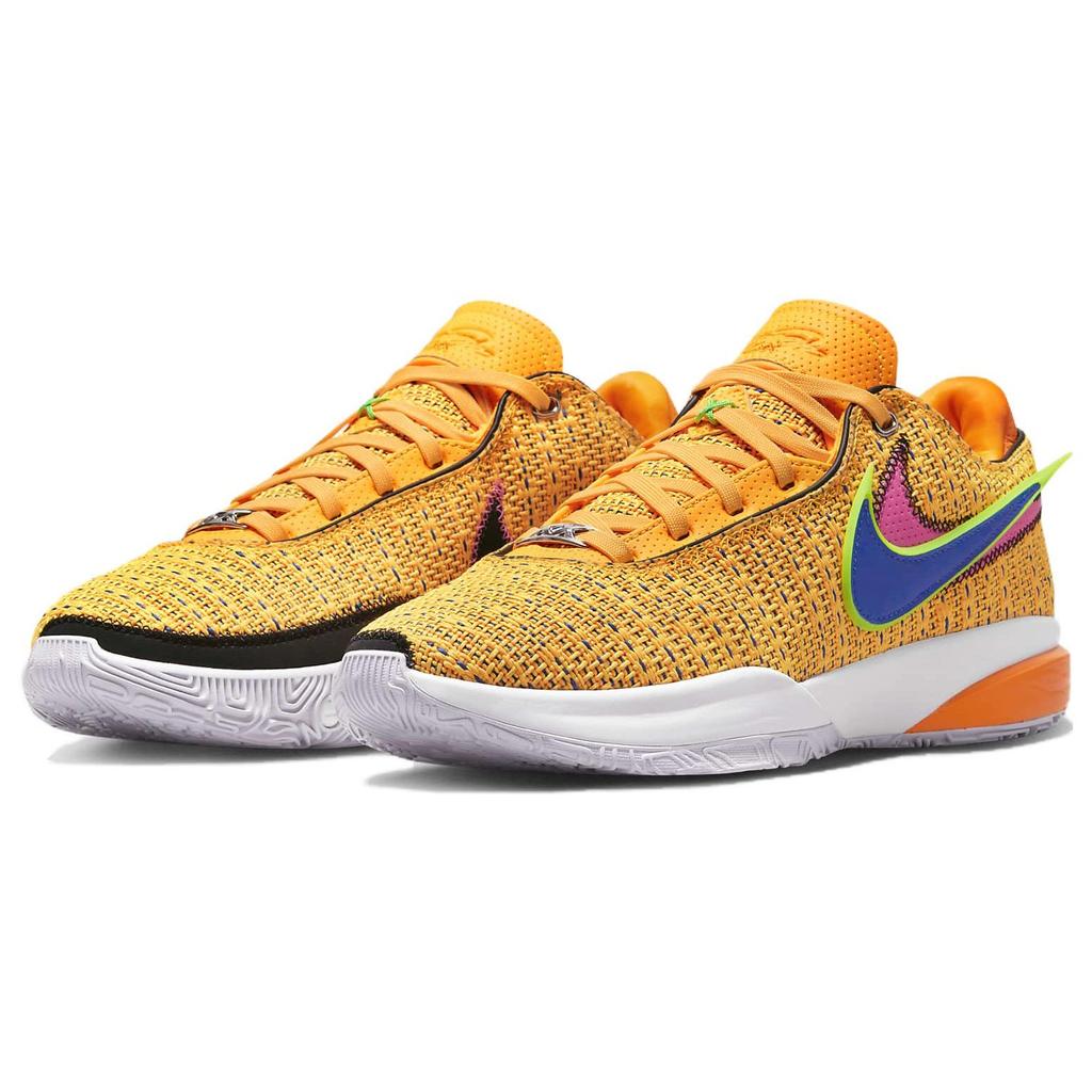 Nike LeBron 20 James Gang Unisex-Sneakers Orange Laser-Orange Racer-Blau DJ5423-801