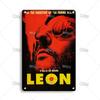 MISES Lon Klassischer Film Metallposter Killer Leon Kneipe Metallblechschild Wandplatte Haus Garten Metallschild Wand Industrielle Dekoration