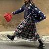 Korean lapel gray star knitted cardigan women's 1011 autumn new design lazy wind sweater women's coat