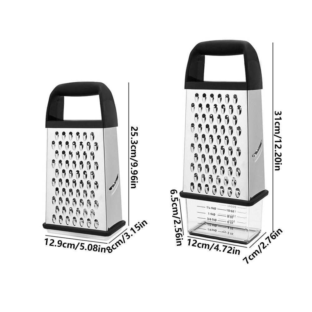 Four Sided Cheese Graters Stainless Steel Vegetable Slicer Ergonomic Food Shredder Cheese