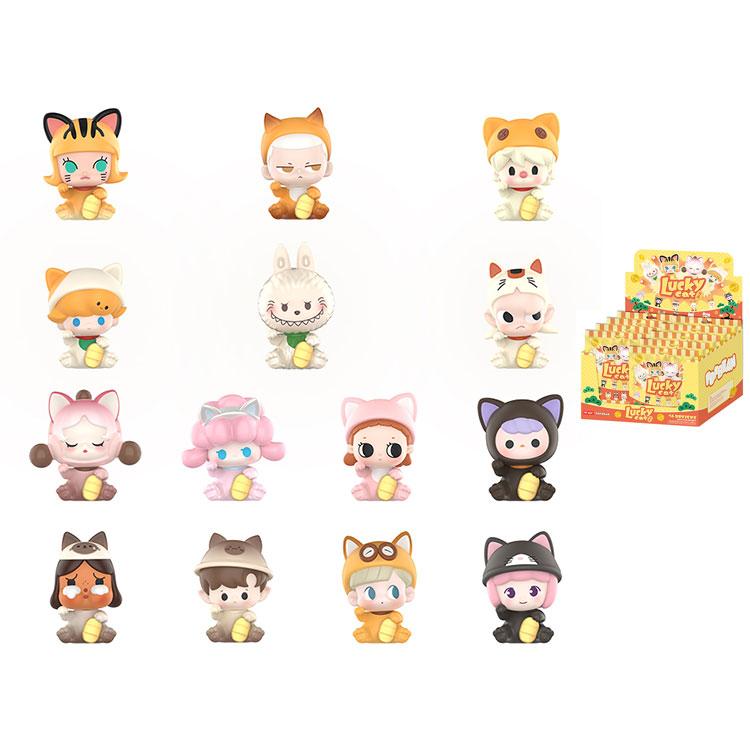 New POP MART MOLLY Bubbles Cute Beads Lucky Cat Collection Blind Box Products Single Blind Box/whole Box 9 Pcs PPMT-2409-0044