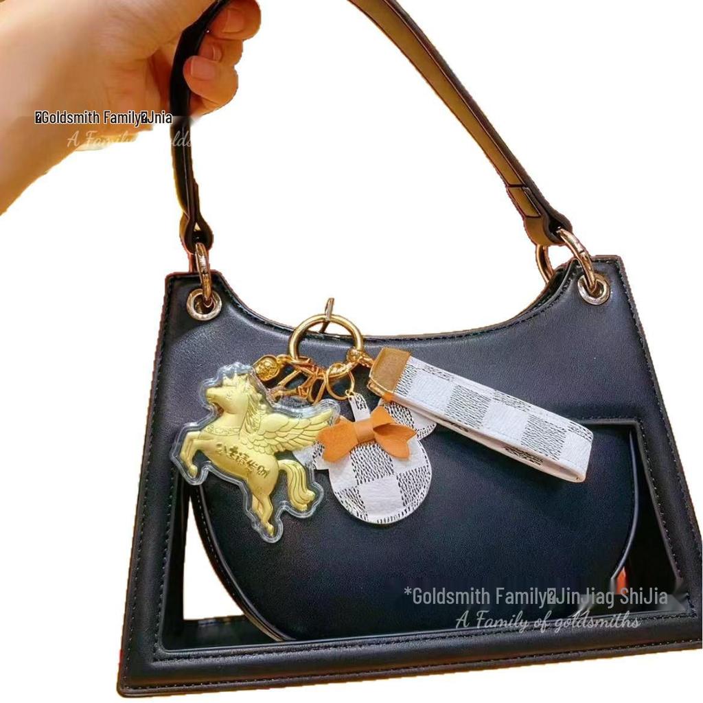 999 Fine Gold Pegasus Keychain Pendant - Princess Style Gift