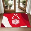 Nottingham Forest Football Design Crystal Velvet Rug Soft Decorative Mat for Bedroom Entrance