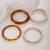 Versatile Retro Marble Pattern Resin Round Bracelet Set