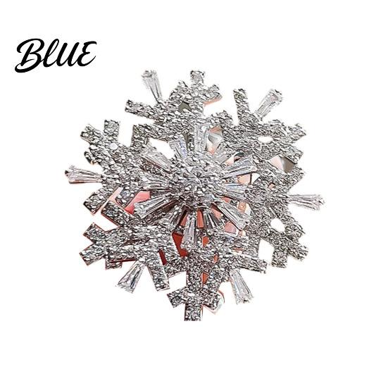 Black And White Brooch Snowflake Full Diamond Multifunctional Jewelry