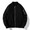 Men's and Women's Spring Autumn Flight Jackets Solid Color Stand-up Collar Jackets Windbreaker Large Size