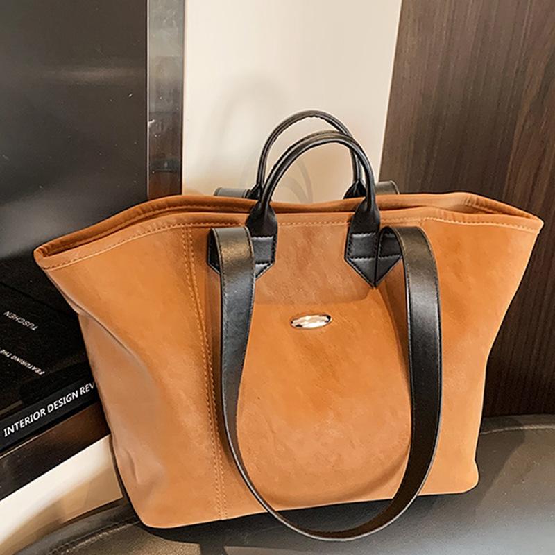 Large Capacity Simple Tote Large Bag Women's New Casual Texture Commuter Bag Student Shoulder Bag for Class