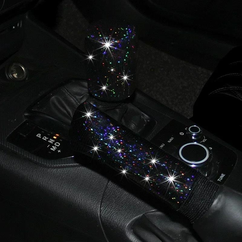 Car Steering Wheel Cover Elastic Handle Cover Universal 37/38cm Diamond BlingBling Four Seasons Crystal Woman styling Interior