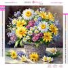 Art Vase Bouquet Diamond Painting  Full Round Diamond Mosaic Landscape Colorful Cross Stitch Kits Room Home Decor Gifts