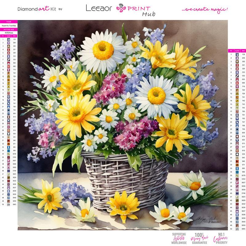 Art Vase Bouquet Diamond Painting  Full Round Diamond Mosaic Landscape Colorful Cross Stitch Kits Room Home Decor Gifts