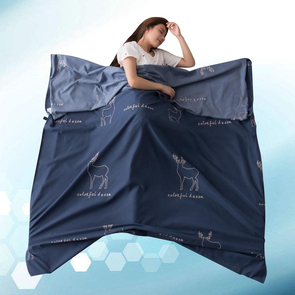 

Спальный мешок из стираного хлопка, портативный двойной дорожный простынь для отеля, подкладка для грязного спального мешка, легкий спальный мешок