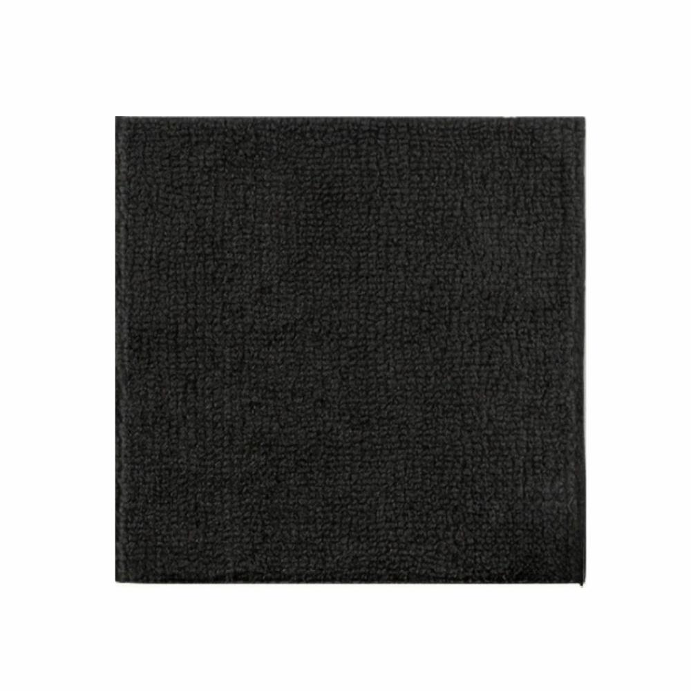Square Wipe Cloth Soft Microfiber Cleaning Cloth Multifunctional Car Cleaning Cloth  Glass Black 25CM