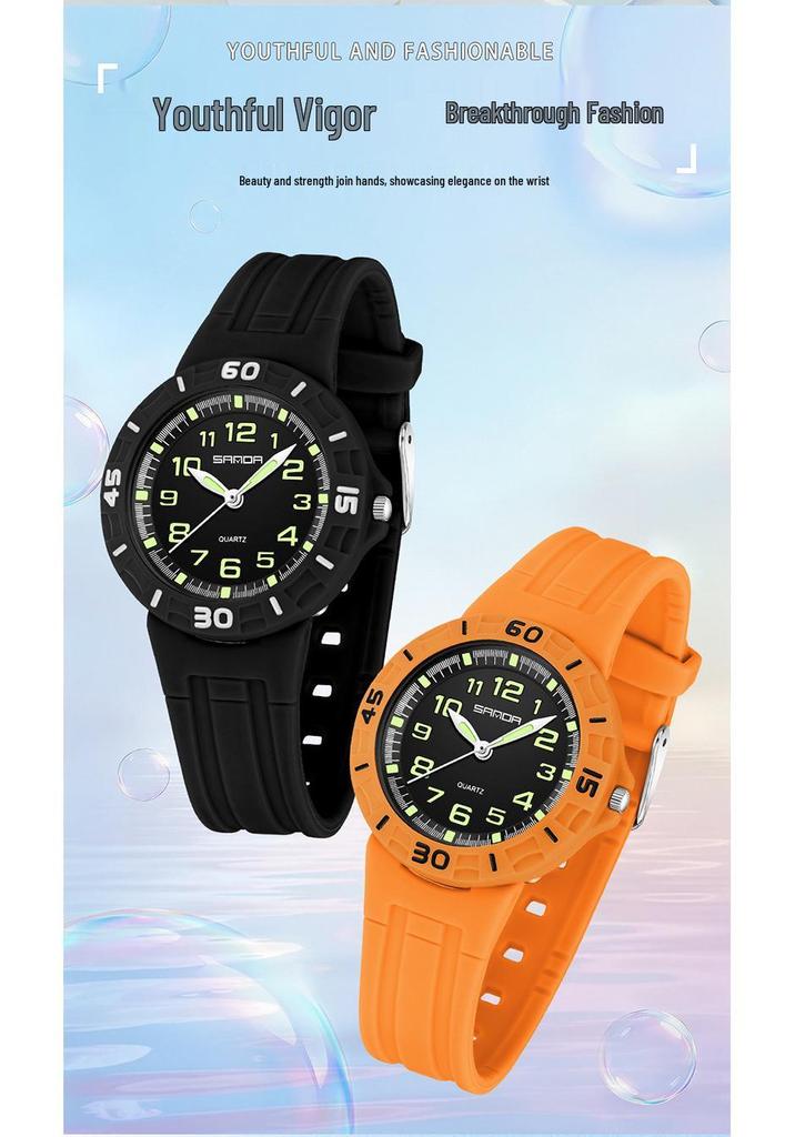 Sanda Unisex Sports Watches: Waterproof, Fluorescent, Energetic Designs for Kids and Lightweight Styles for Students