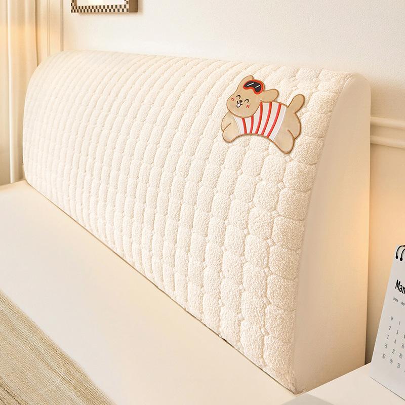

Full Package Headboard Cover Elastic Dust Cover Universal Bedside Soft Backrest Cover Anti Collision Soft and Skin Friendly 120cm
