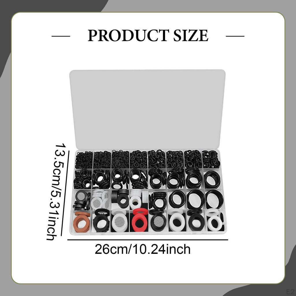 705Pcs O Rings and Washers Plumbing Assortment Set Sealing for Vehicle Repair Tube