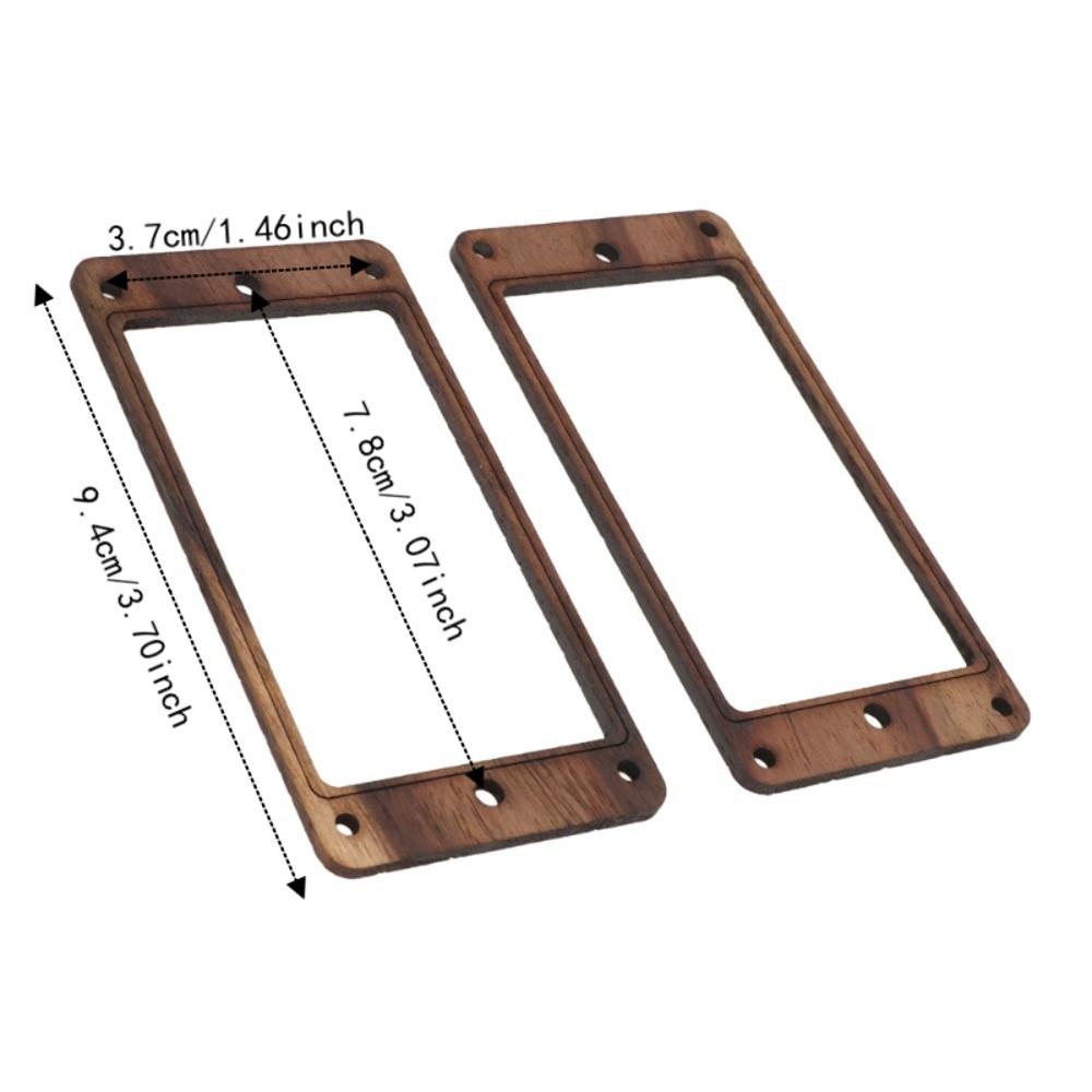 2PCS Wood Color Humbucker Pickup Frame Wood Double Coil Mounting Ring  For Guitarists And Luthiers