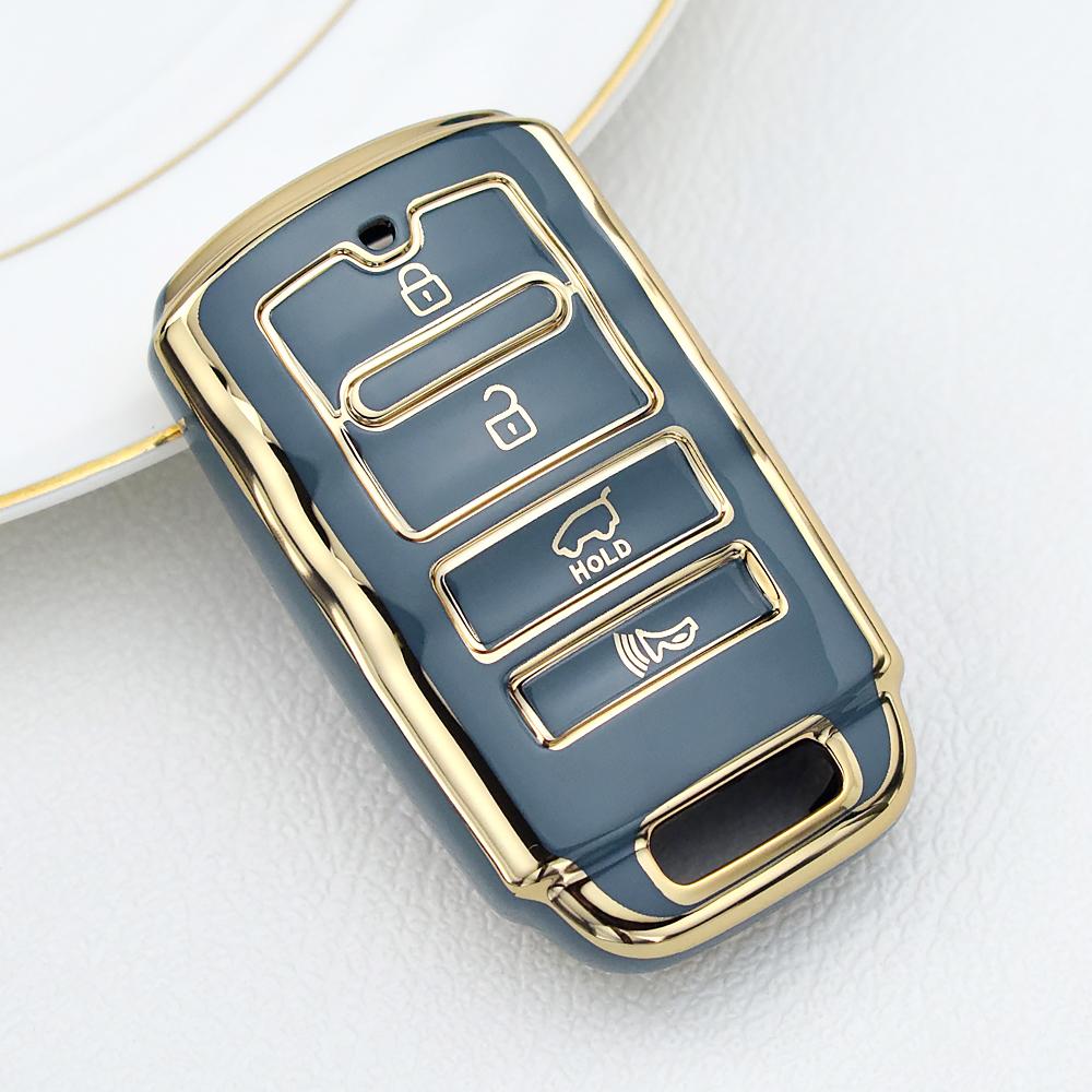 

Чехол для ключей из ТПУ с 4 кнопками, брелок для KIA Cadenza K9 K7 K-04 Sorento K900 K7 Key 2013 серый