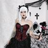 Ladies Lace Pattern Strapless Vest Elastic Rope Corset with Adjust Rope Universal Women Banquet Dress Shirt Coat Corset