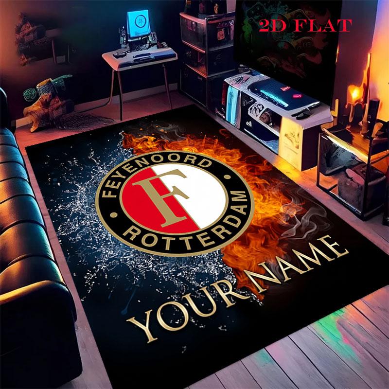 Custom Feyenoord Carpet Rug for Living Room Bedroom Home Sofa Decoration,Kids play Nonslip Floor Mat