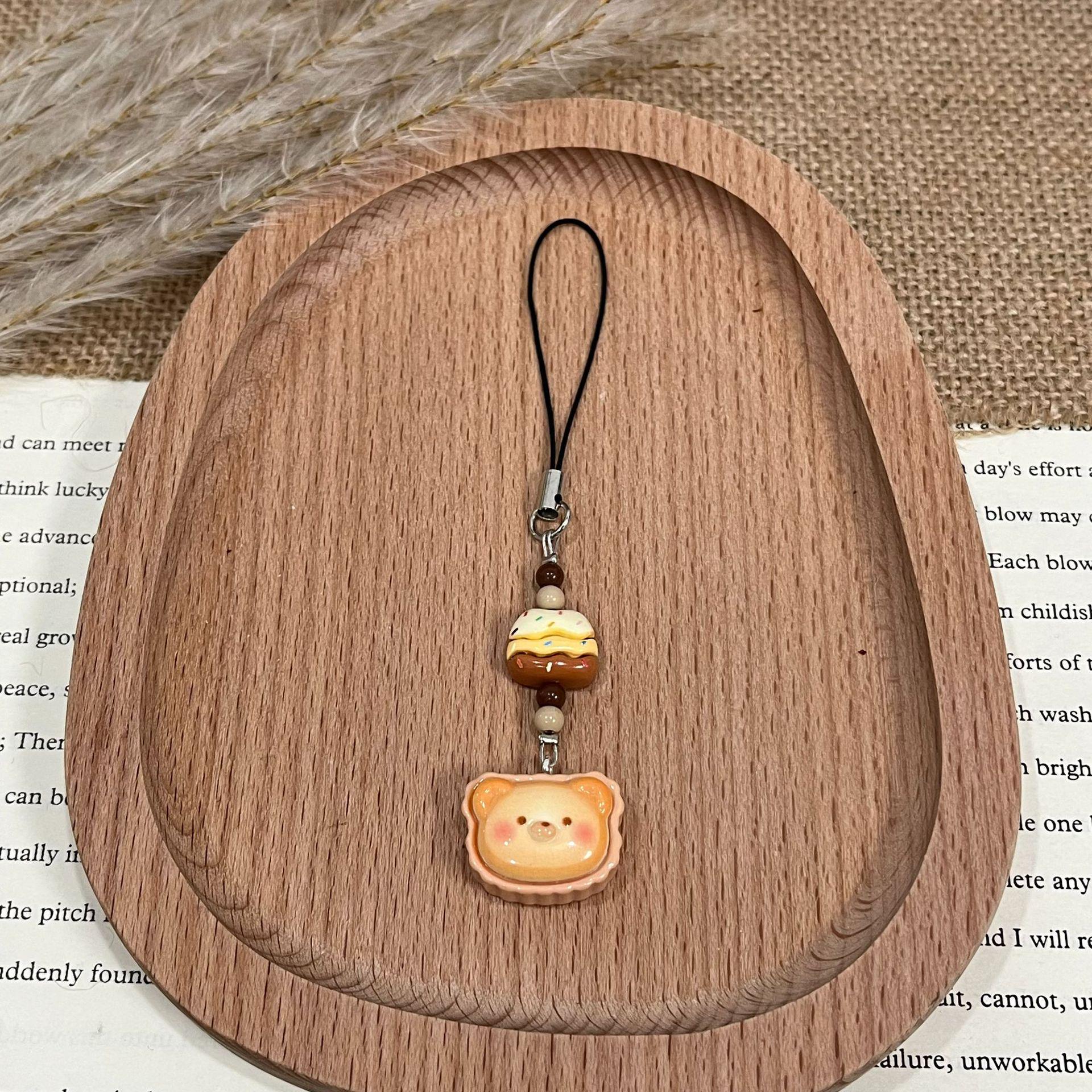 

Милый брелок Xiaohongshu Animal World: Подвеска в виде еды и шнурок для телефона