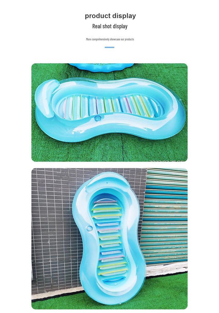 Inflatable Adult Leisure Float Pad: Dual-Use Lounger for Pool and Land