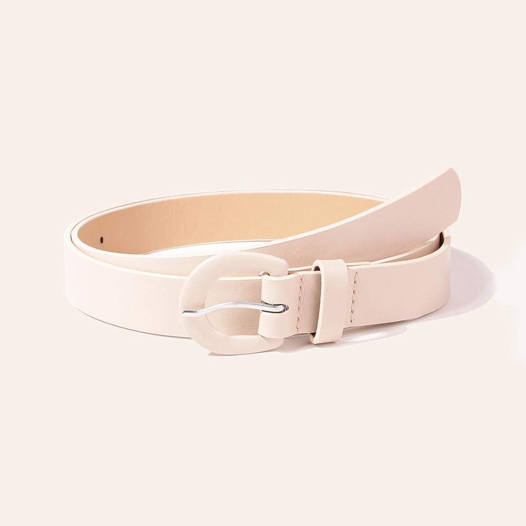Womens Basic Pu Leather Belt With Pin Closure For Office And Daily Use