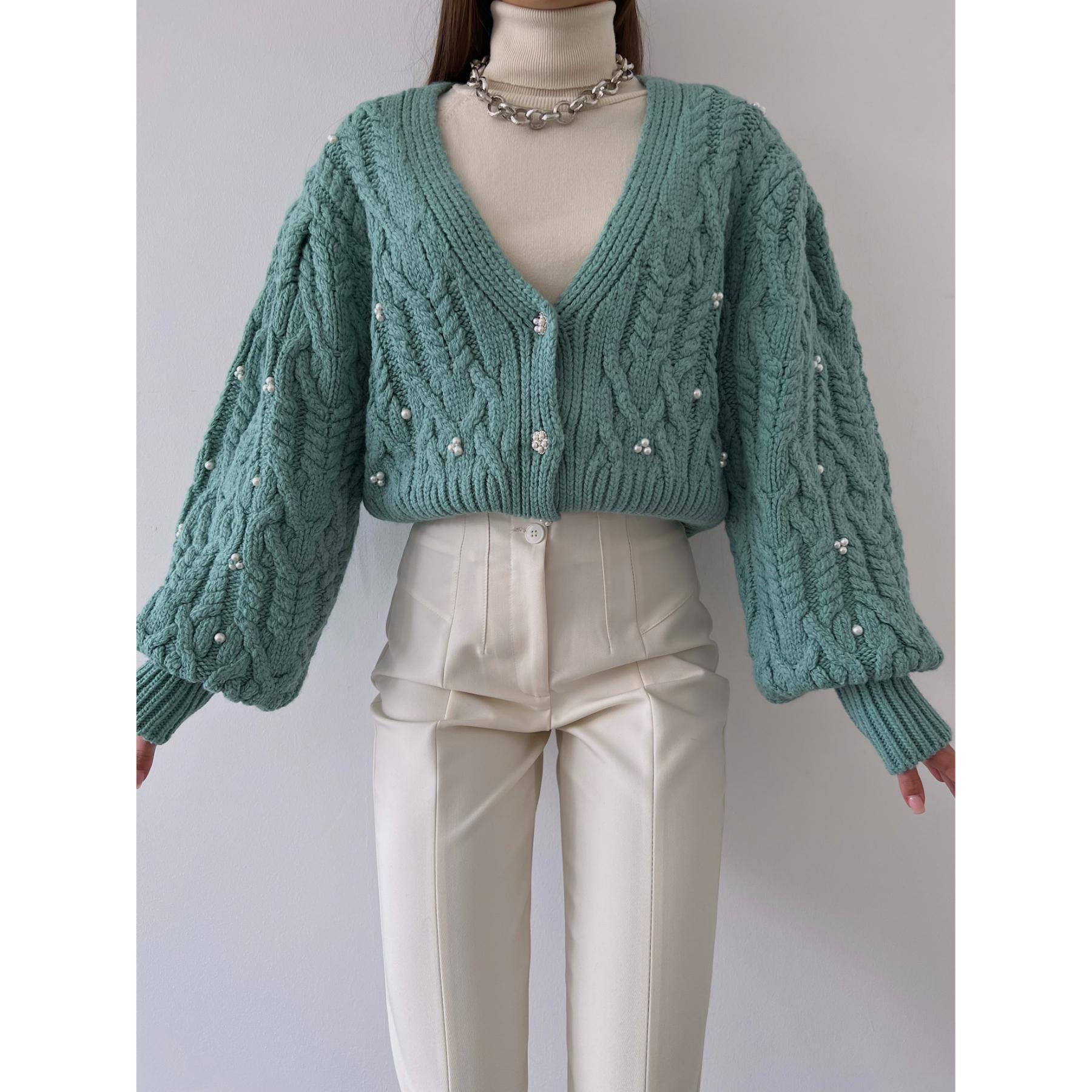 

Женский кардиган Thiego с V-образным вырезом и застежкой на пуговицы спереди