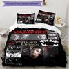 Set copripiumino 3 pezzi (1*Copripiumino + 2*Federe, Senza Nucleo), Set Biancheria da Letto Morbido Stagione Unica con Stampa The Vampire Diaries, Regalo Decorazione Camera da Letto
