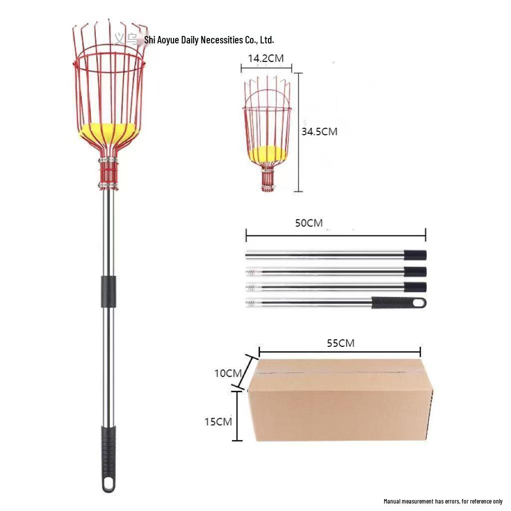 High-Altitude Professional Orchard Fruit Picking Tool with Basket