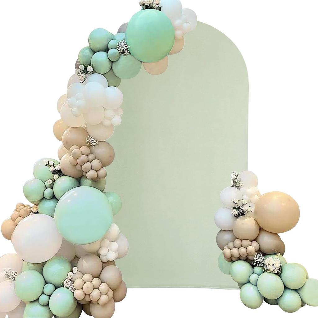 Spandex Fitted Wedding Arch Cover Arch Backdrop Cover, Round Top Chiara Backdrop Stand Covers for Wedding Birthday Party