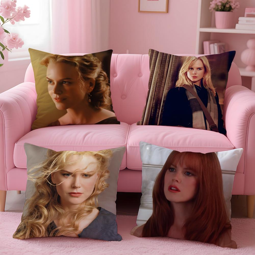 NNicole Kidman Cushion Cover Pillow Case Soft Friendly Fabric  Concealed Zipper