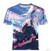 Hatsune Miku Series 2026 Hatsune Miku Versatile Teen Unisex 3D Casual Crew Neck Short