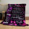 To My Mom Love Words Pink Butterfly Design, Warm Blanket Blanket for Livingroom Couch Lunch Break Soft Throw for Friend's Festival Gift