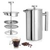 Double Walled Coffee Maker Pot Stainless Steel French Press Coffee Maker Coffee Press Filter Pot