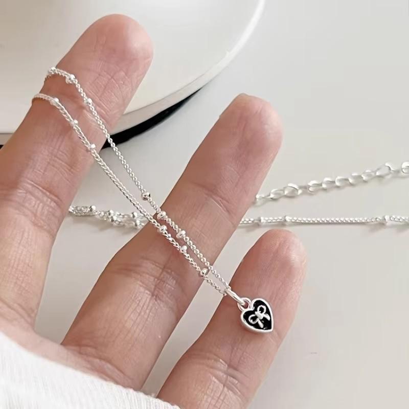 PANJBJ 925 Sterling Silver Line Necklace for Women Girl Fashion Concise Individuality Jewelry Birthday Gift Dropshipping