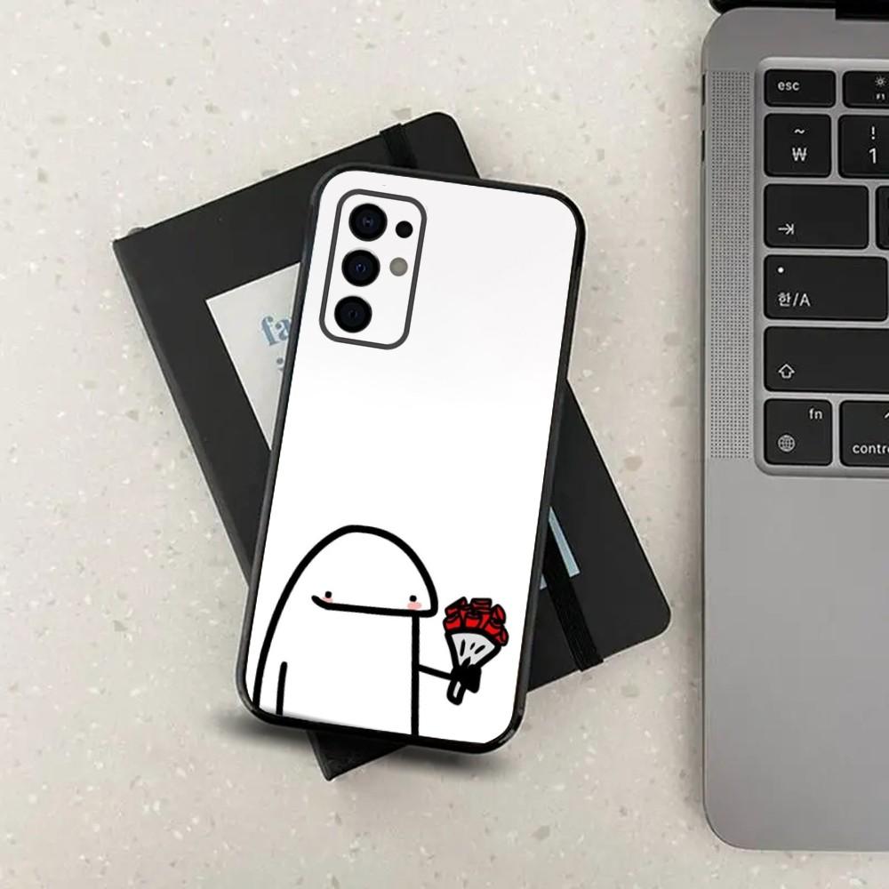 F-Flork Cute Funny Meme Phone Case For Samsung S24,S21,S22,S23,S30,Ultra,S20,Plus,Fe,Lite,Note,10,9,5G Black Soft Cover
