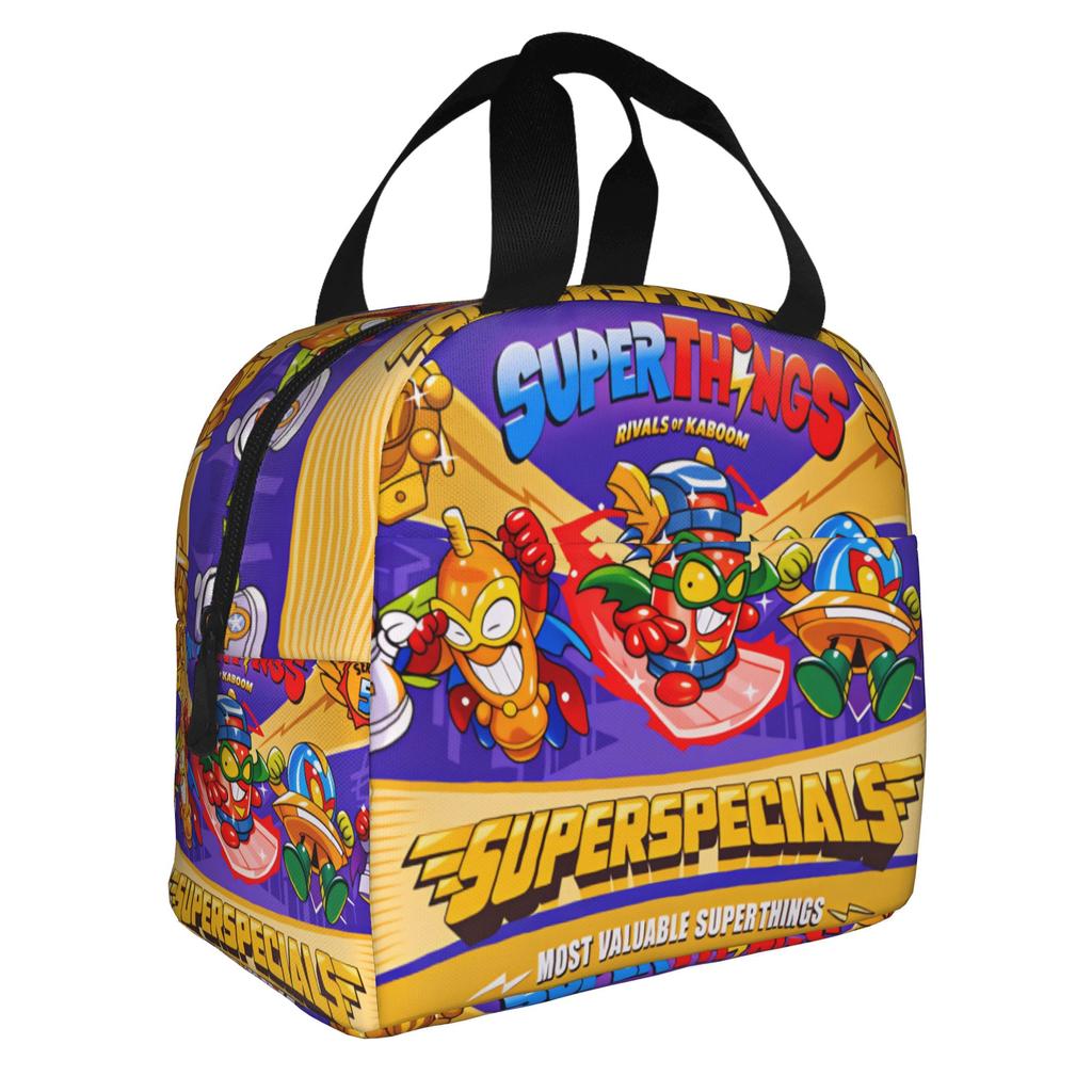Custom S-Super Z-Zings Cartoon Insulated Lunch Bag for Camping Travel Game Waterproof Thermal Cooler Lunch Box Women Men