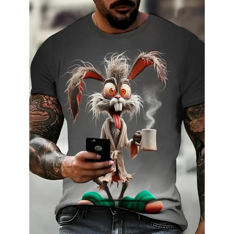 Mode Hund 3D-Druck T-Shirt Sommer Outdoor Herren Kurzarm T-Shirt Trend Herren T-Shirt Rundhals Top Übergroße Herrenbekleidung