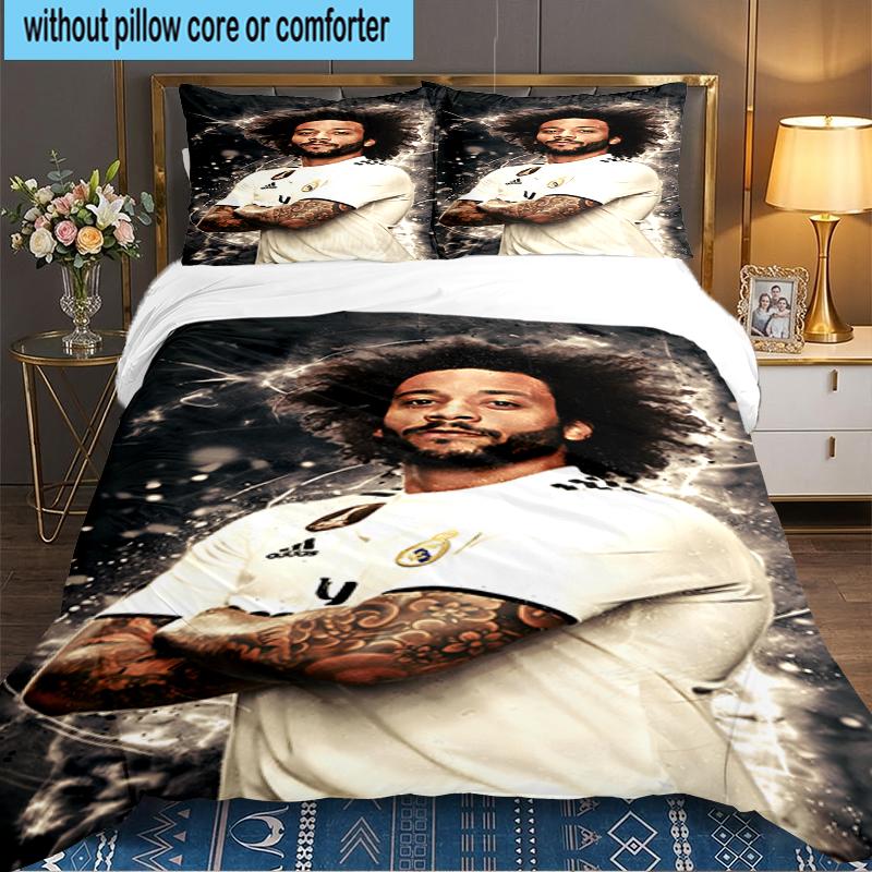 3PCS Real Vieira Football Legend Bedding set,Ideal for1pc Duvet Cover And 2pcs Pillowcases Perfect for Christmas gift,Ideal for Bedroom, Dormitory