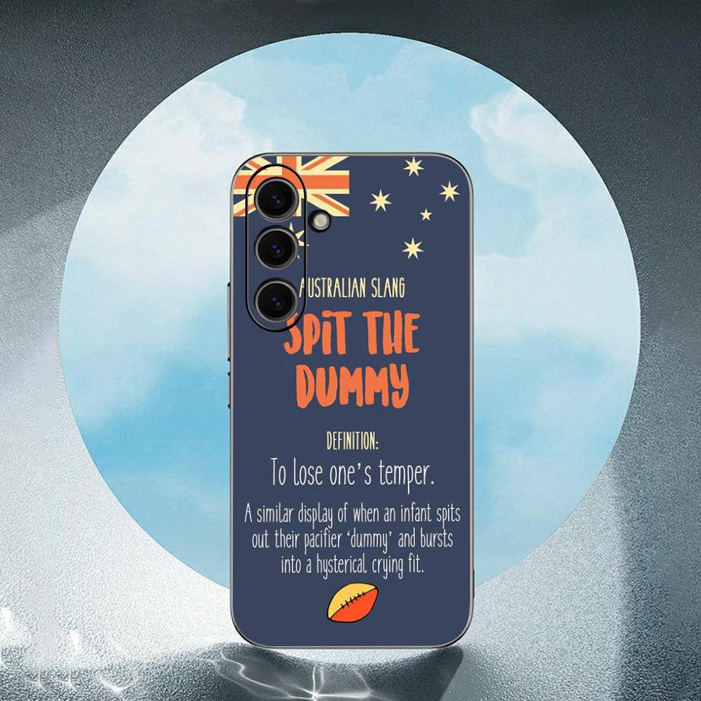 Australische Flagge Luxus Schwarze Handyhülle Für Samsung Galaxy S23 S24 S25 Ultra S22 Plus S21