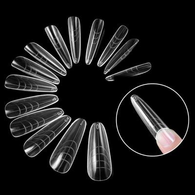 2026 Poly Nail Gel Nail Extension Molds Curved Stiletto Full Cover Advanced Shape Dual Forms Extension Reusable Manicure