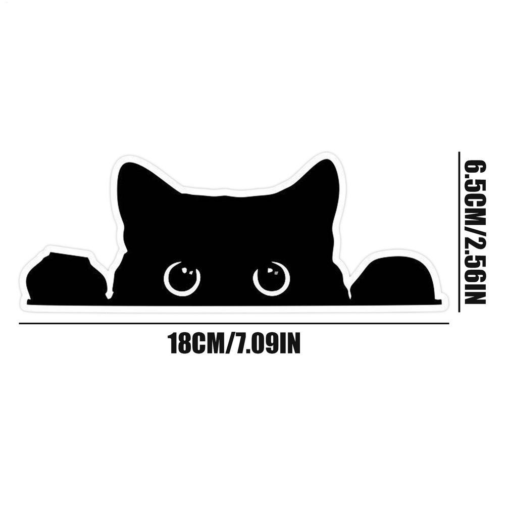 Hinter einem Baum hervorschauende Katze Autoaufkleber Wasserdichte Fahrzeugaufkleber für Stoßstangen Fenster, Laptop Helm Koffer Motorrad LKW Vinyl Dekor
