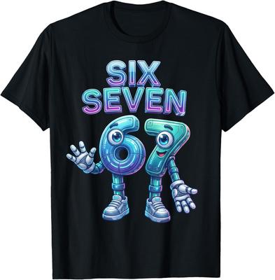67 Sechs Sieben 6-7 Meme Lustiger Gehirnfäule - Sarkastisches T-Shirt